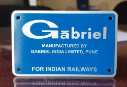 aluminium control panel name plate